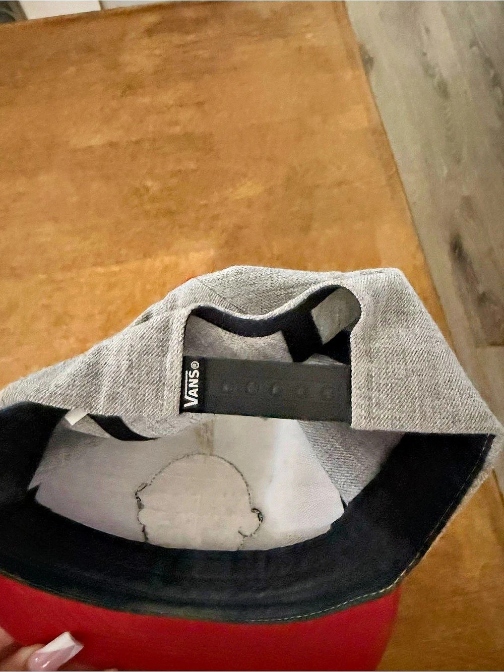Vans Off The Wall The Original Since 1966 Snapback Hat Since 1966 Gray & Red - Picture 2 of 2